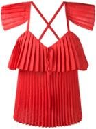 Rosie Assoulin Cranes In The Sky Top - Red