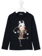 Dsquared2 Kids Diamanté Sweet Girl Sweatshirt, Size: 10 Yrs, Blue