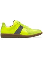 Maison Margiela Yellow Replica Leather Low-top Sneakers