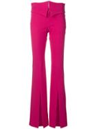 Genny Flared High-rise Trousers - Pink