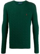 Polo Ralph Lauren Cable Knit Logo Pullover - Green