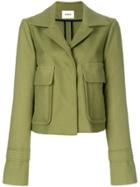 Odeeh Woven Cropped Jacket - Green