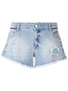Zadig & Voltaire Fitted Denim Shorts - Blue