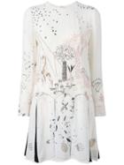 Valentino Printed Dress, Women's, Size: 38, White, Silk