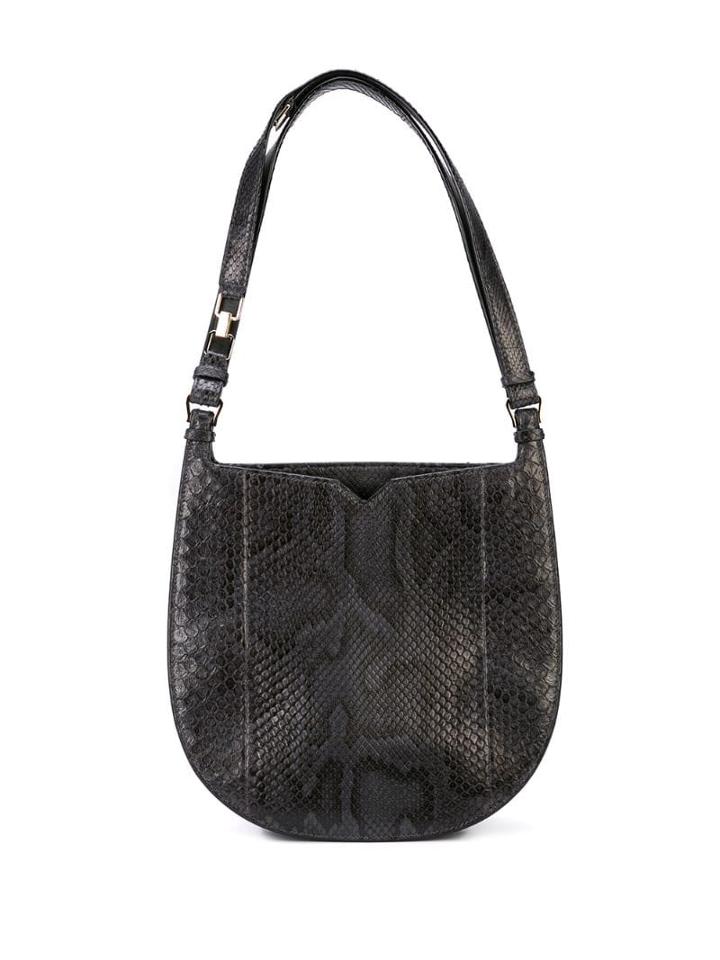 Valextra Python Hobo Bag - Grey
