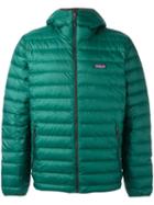 Patagonia Hooded Padded Jacket, Men's, Size: Medium, Green, Polyester/goose Down