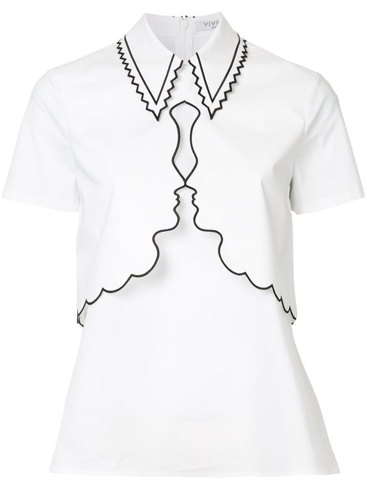 Vivetta Embroidered Face Shirt - White