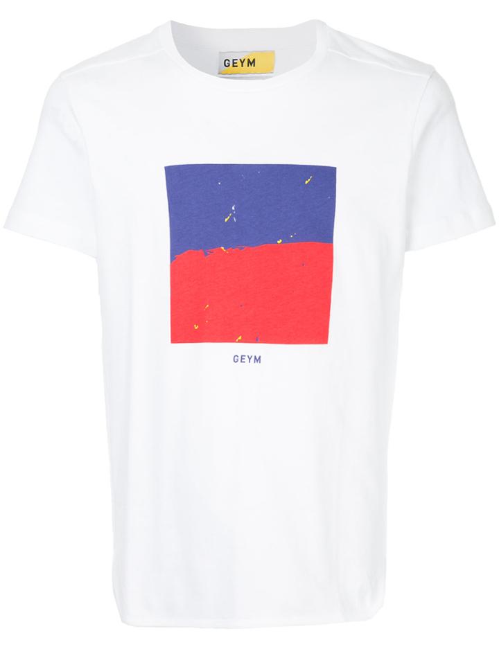 Geym Flag Print T-shirt - White