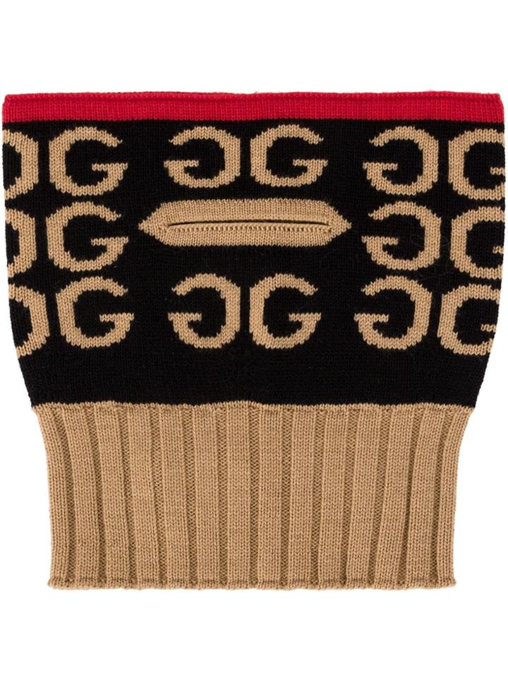 Gucci Ribbed Neck Warmer - Brown