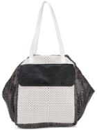 Carmina Campus Oversized Colour-block Tote - Grey