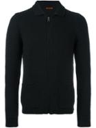 Barena Zip Up Cardigan, Men's, Size: Medium, Black, Polyamide/wool