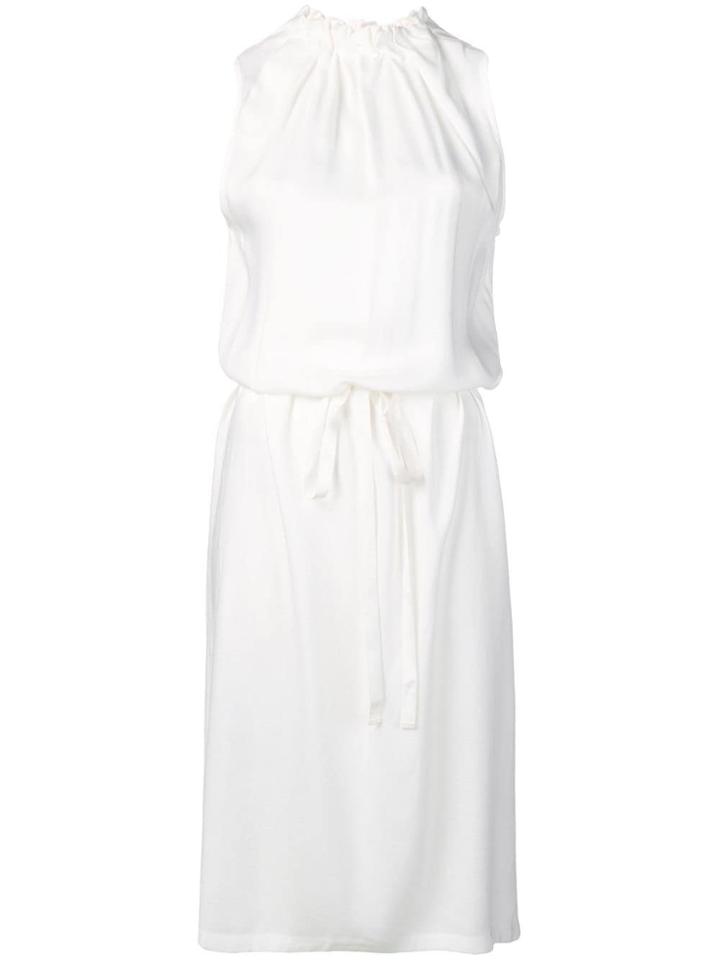 Ann Demeulemeester Sleeveless Drawstring Dress - White