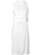 Ann Demeulemeester Sleeveless Drawstring Dress - White