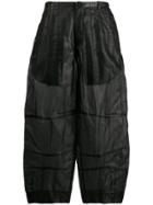 Dolce & Gabbana Vintage 2010's Silk Sheer Balloon Trousers - Black