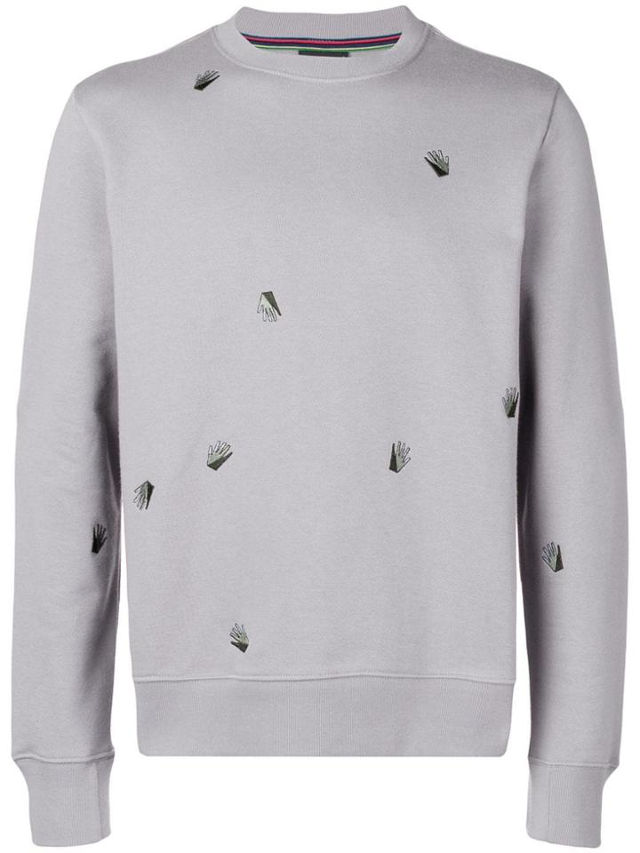Ps Paul Smith Palm Embroidered Sweatshirt - Grey