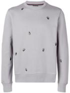 Ps Paul Smith Palm Embroidered Sweatshirt - Grey