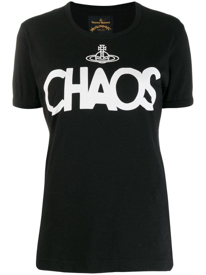 Vivienne Westwood Anglomania Chaos Print T-shirt - Black