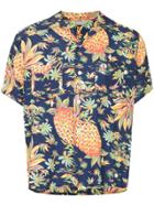Fake Alpha Vintage 1950s Hawaiian Shirt - Blue