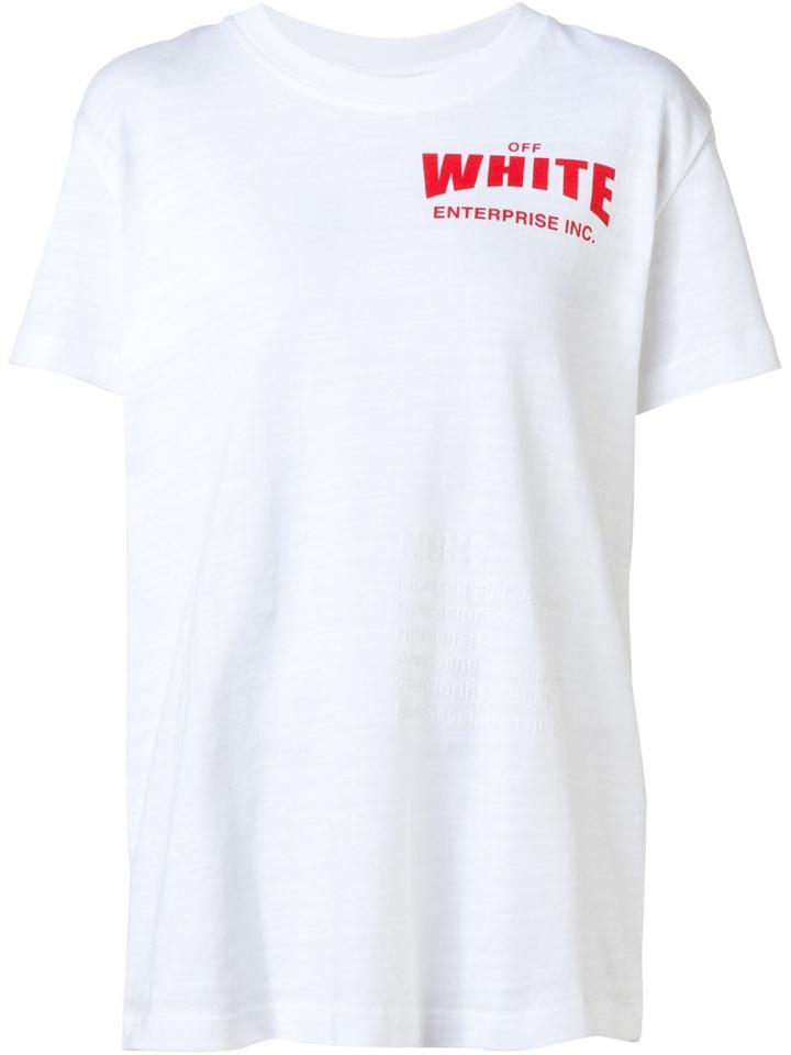 Off-white Printed T-shirt, Women's, Size: M, White, Cotton