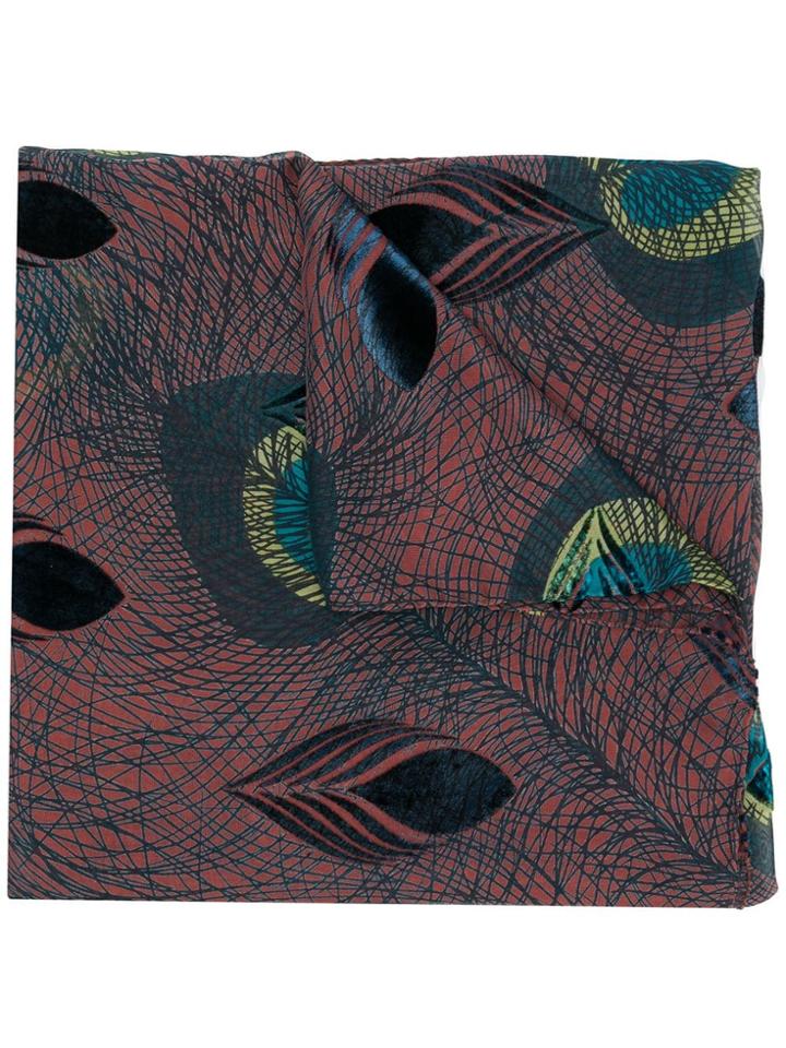 Odeeh Floral Print Scarf - Red