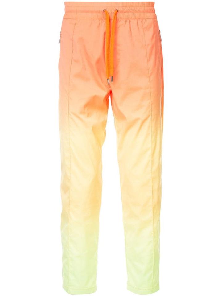Ports V Gradient Print Track Pants - Yellow
