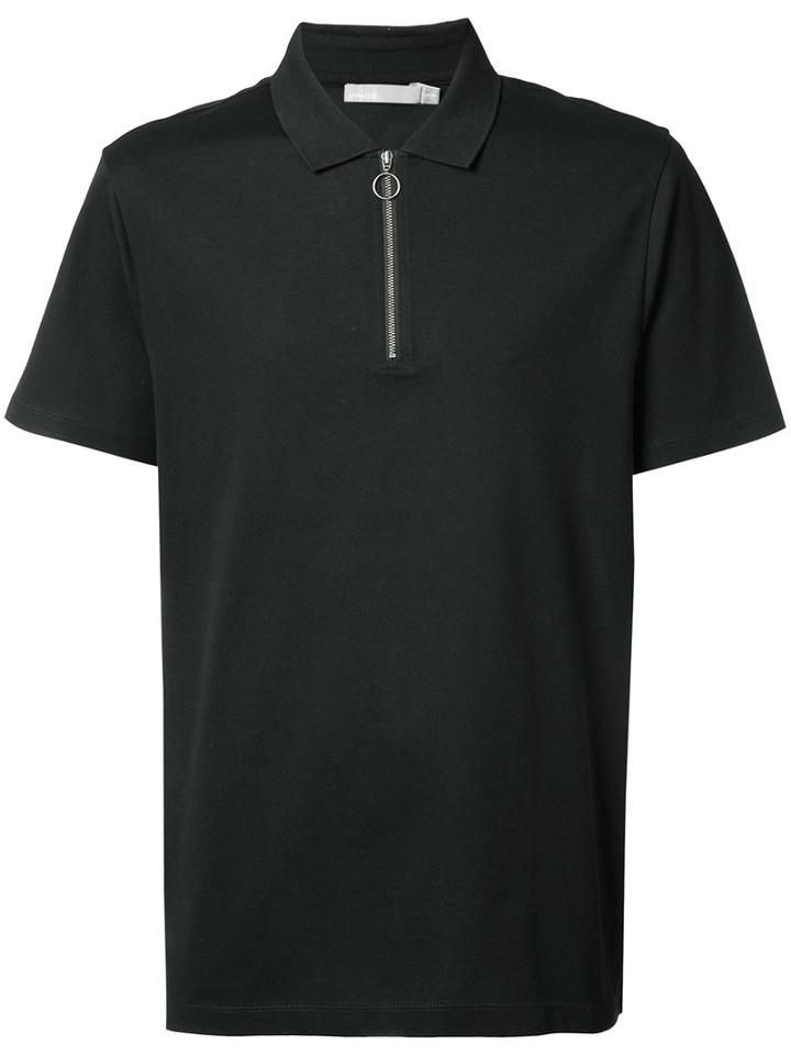 Vince - Zip Polo Top - Men - Cotton - L, Blue, Cotton