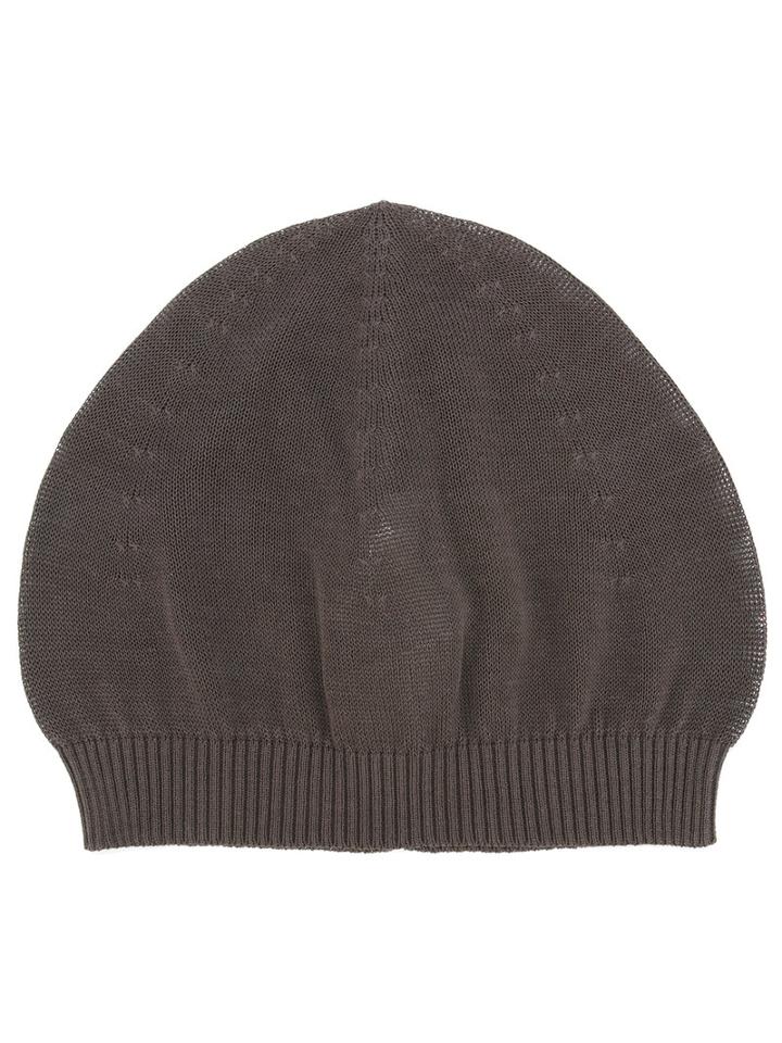 Rick Owens Knitted Beanie, Adult Unisex, Brown, Cotton