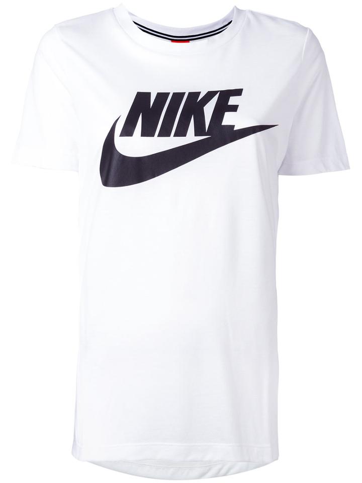 Nike - Logo Print T-shirt - Women - Polyester/modal - L, White, Polyester/modal