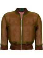 Jean Paul Gaultier Vintage Sheer Bomber Jacket - Green