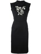 Comme Des Garçons Girl Embellished Fitted Dress - Black