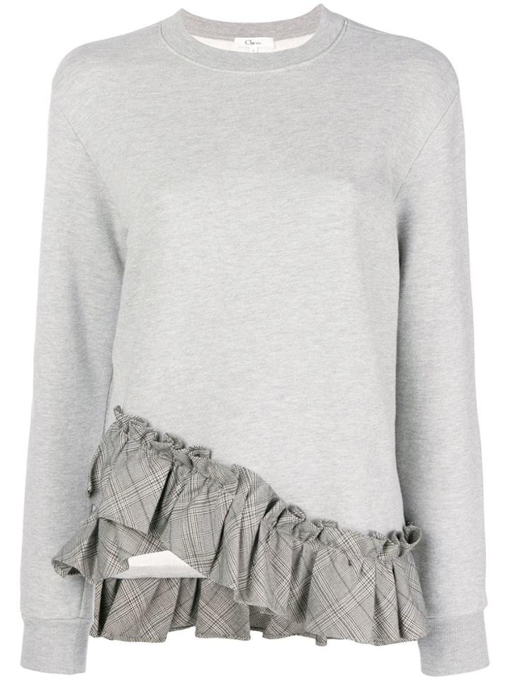 Clu Ruffled Hem Sweatshirt - Grey