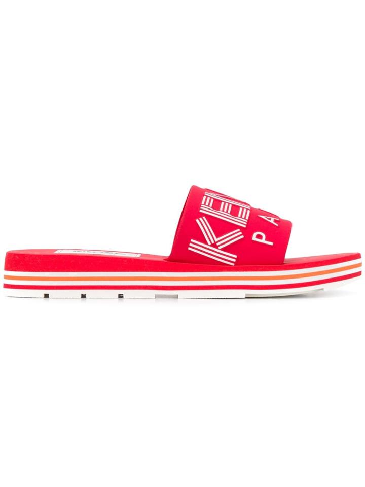 Kenzo Logo Slides - Red