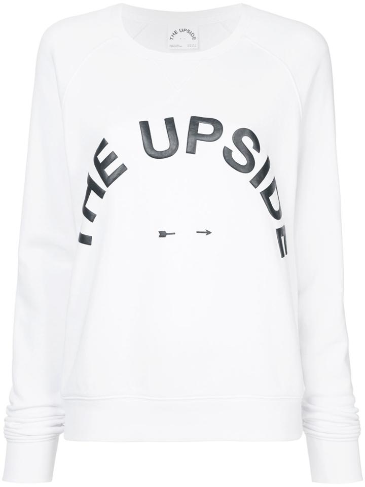 The Upside Logo Ribbed Sweatshirt - White