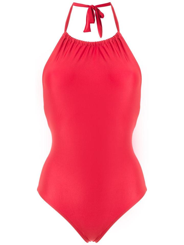 Lygia & Nanny Shell Halterneck Swimsuit - Red