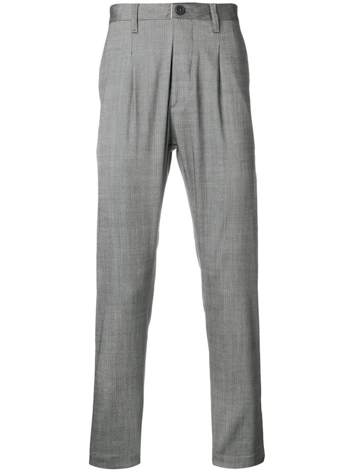 Al Duca D'aosta 1902 Pinstripe Slim Fit Trousers - Grey