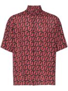 Fendi Ff Logo Print Shirt - Red