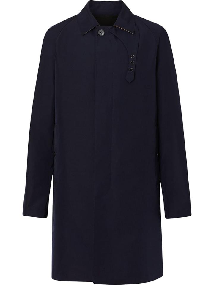 Burberry Bonded Car Coat With Warmer - Blue