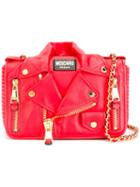 Moschino Biker Shoulder Bag, Women's, Red, Leather