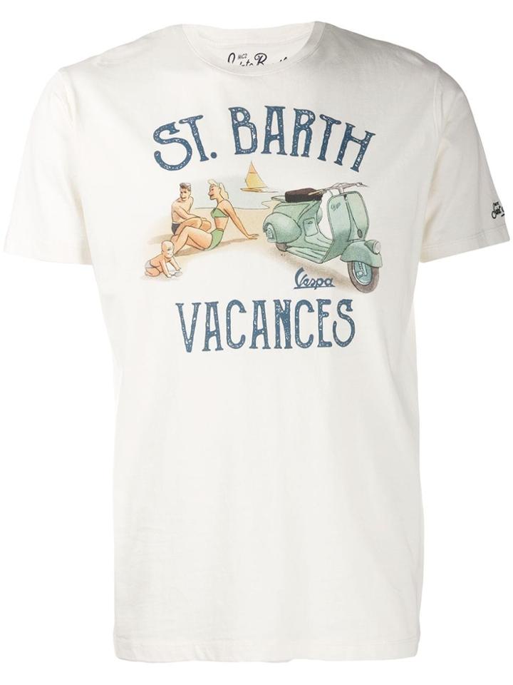 Mc2 Saint Barth Beach Scene T-shirt - White