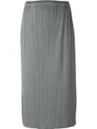 Pleats Please By Issey Miyake Fine Pleated Skirt, Women's, Size: 4, Grey, Polyester