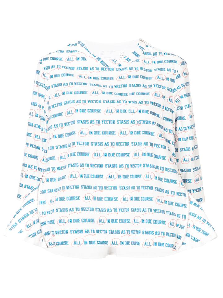 Sacai All In Due Course Jumper - White