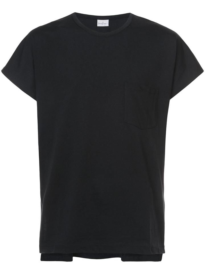 Second/layer Cap Sleeved Box T-shirt - Black