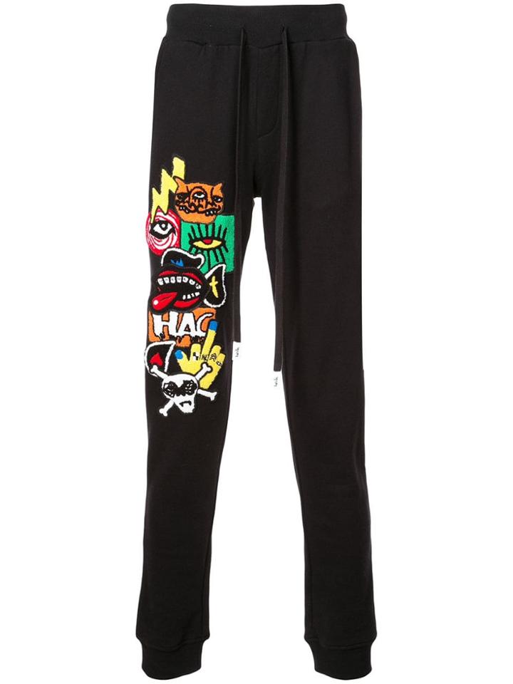 Haculla Encrypted Patched Track Trousers - Black