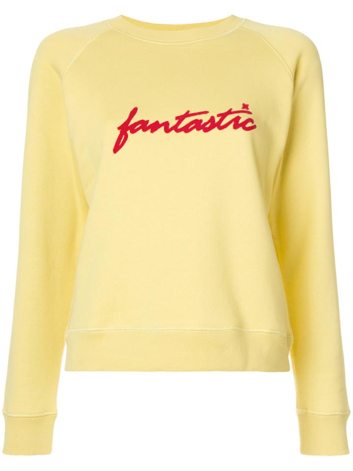 Alexa Chung Fantastic Slogan Sweatshirt - Yellow & Orange