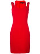 Barbara Bui Buckled Strap Dress, Women's, Size: 36, Red, Polyester