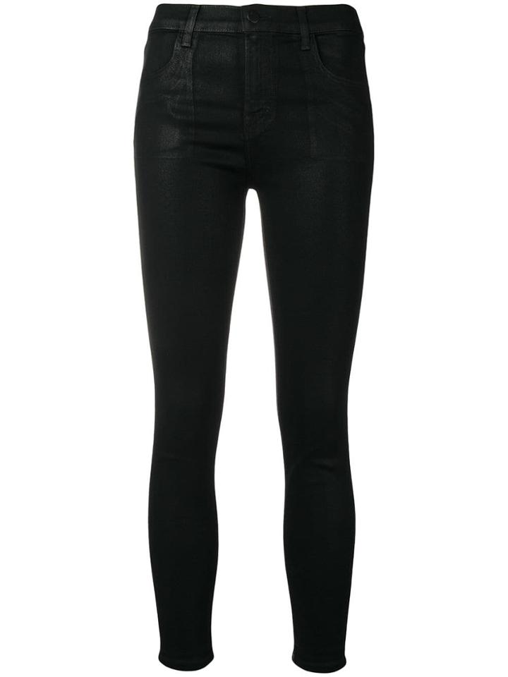 J Brand Skinny Cropped Jeans - Black