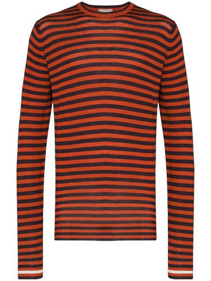 Lou Dalton X John Smedley Striped Wool Sweater - Purple