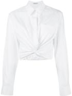 T By Alexander Wang Wrapped Trim Shirt, Women's, Size: 6, White, Cotton