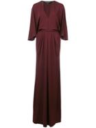 Narciso Rodriguez V-neck Maxi Dress - Red