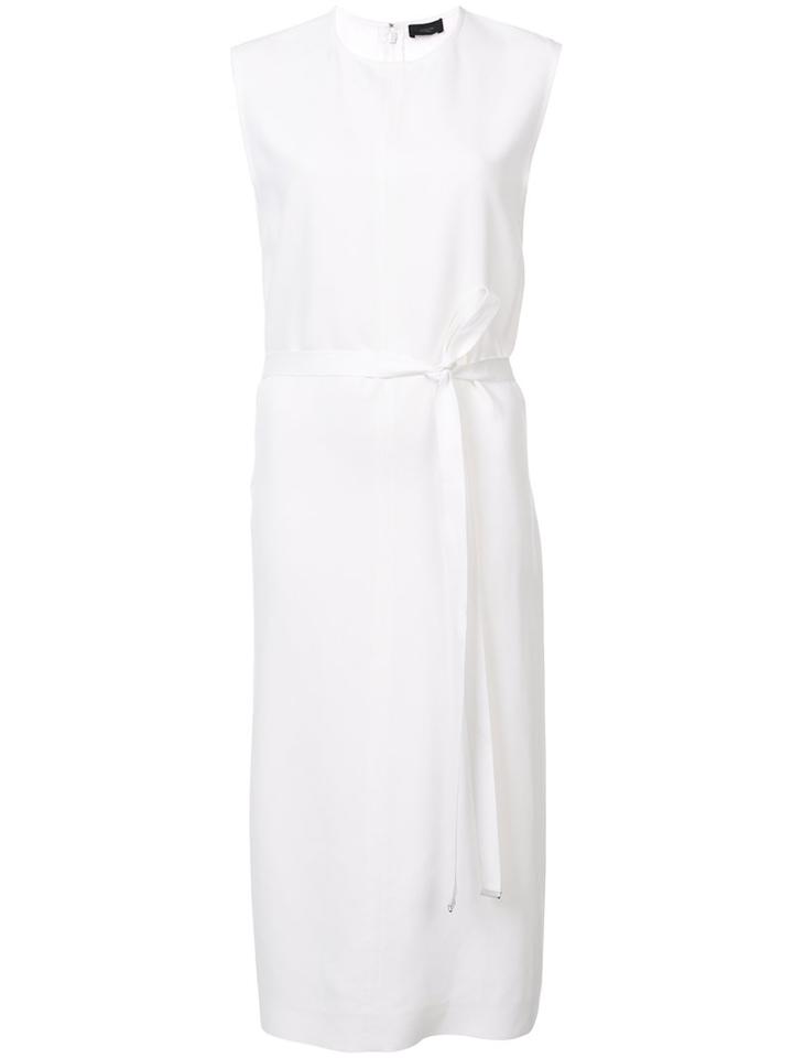 Joseph - Belted Midi Dress - Women - Viscose - 40, White, Viscose